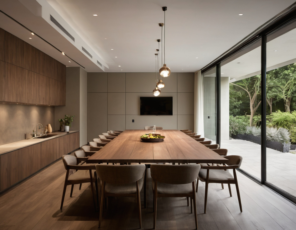 Worked room plans reveal the first constraint for four to ten diners shown in a luxury residential interior
